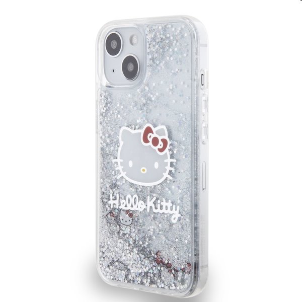 Zadní krytHello Kitty Liquid Glitter Electroplating Head Logo pro Apple iPhone 12/12 Pro, transparentní