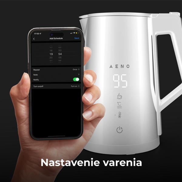 Aeno Rychlovarná konvice EK8S - 1,7l, SMART, bílá Aeno Rychlovarná konvice EK8S - 1,7l, SMART, bílá