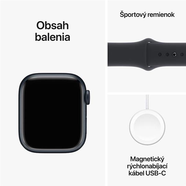 Apple Watch Series 9 GPS + Cellular 45mm Midnight Aluminium Case with Midnight Sport Band - S/M