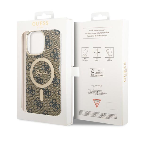Guess IML 4G MagSafe Zadní Kryt pro iPhone 15 Pro Max, brown Guess IML 4G MagSafe Zadní Kryt pro iPhone 15 Pro Max, brown