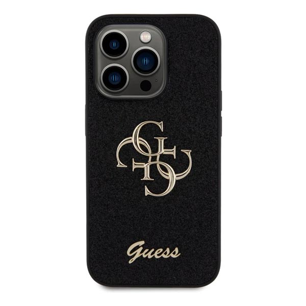 Guess PU Fixed Glitter 4G Metal Logo Zadní Kryt pro iPhone 15 Pro, black Guess PU Fixed Glitter 4G Metal Logo Zadní Kryt pro iPhone 15 Pro, black