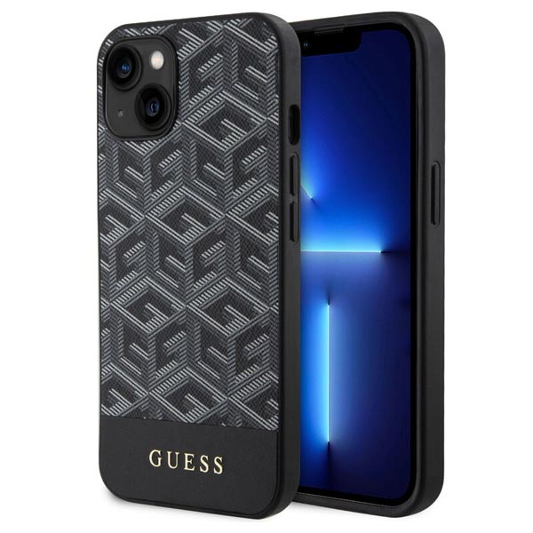 Guess PU G Cube MagSafe Zadní Kryt pro iPhone 15, black