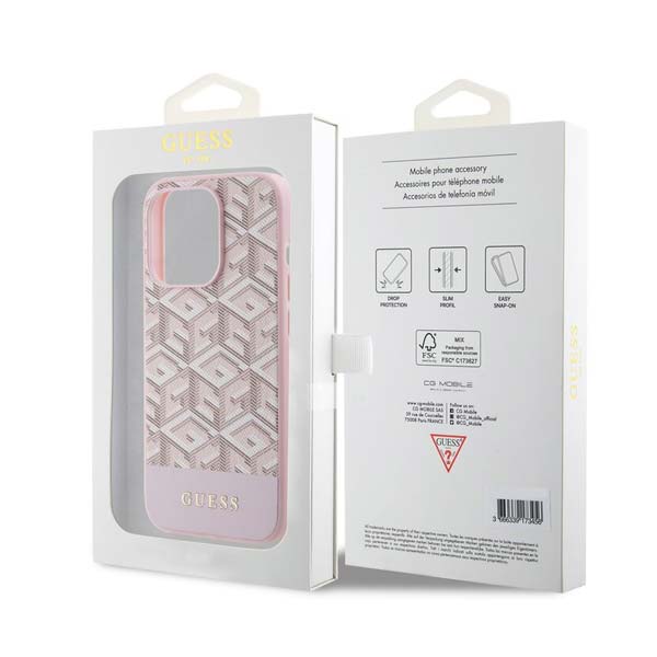 Guess PU G Cube MagSafe Zadní Kryt pro iPhone 15 Pro Max, pink Guess PU G Cube MagSafe Zadní Kryt pro iPhone 15 Pro Max, pink