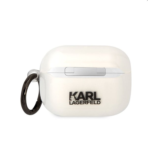 Karl Lagerfeld 3D Logo NFT Choupette TPU obal pro Apple AirPods Pro, bílý