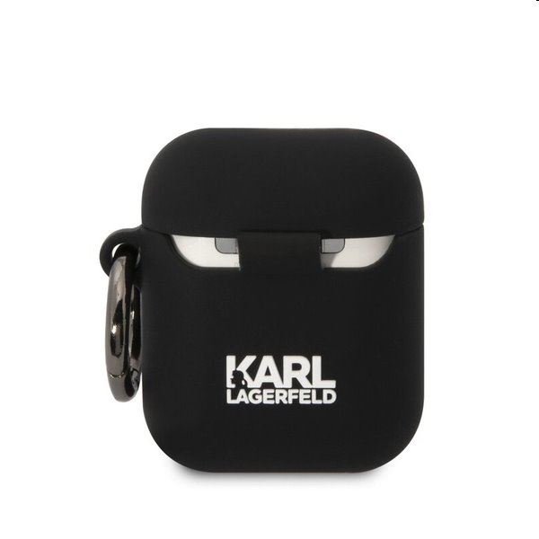 Karl Lagerfeld 3D Logo NFT Karl and Choupette silikonový obal pro Apple AirPods 1/2, černý Karl Lagerfeld 3D Logo NFT Karl and Choupette silikonový obal pro Apple AirPods 1/2, černý