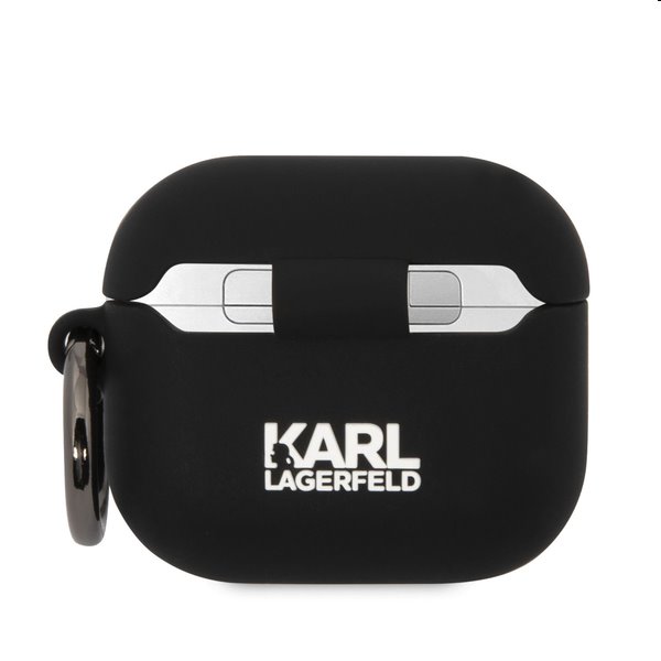 Karl Lagerfeld 3D Logo NFT Karl and Choupette silikonový obal pro Apple AirPods 3, černý Karl Lagerfeld 3D Logo NFT Karl and Choupette silikonový obal pro Apple AirPods 3, černý