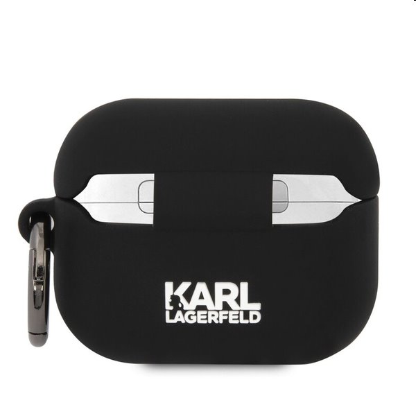 Karl Lagerfeld 3D Logo NFT Karl and Choupette silikonový obal pro Apple AirPods Pro, černý