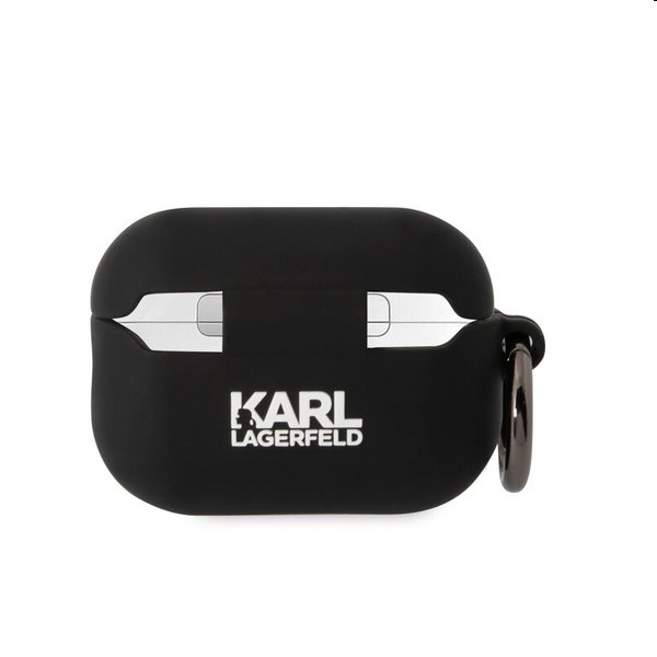 Karl Lagerfeld 3D Logo NFT Karl Head silikonový obal pro Apple AirPods Pro 2, černý Karl Lagerfeld 3D Logo NFT Karl Head silikonový obal pro Apple AirPods Pro 2, černý