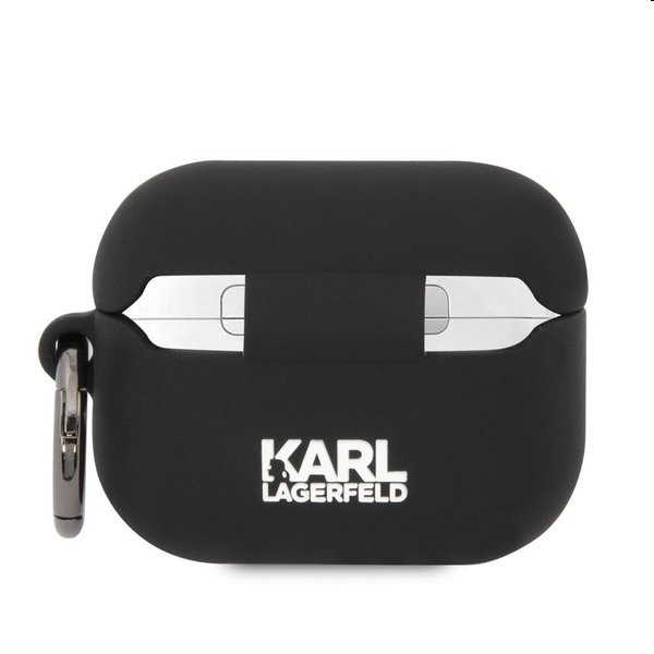 Karl Lagerfeld 3D Logo NFT Karl Head silikonový obal pro Apple AirPods Pro, černý Karl Lagerfeld 3D Logo NFT Karl Head silikonový obal pro Apple AirPods Pro, černý