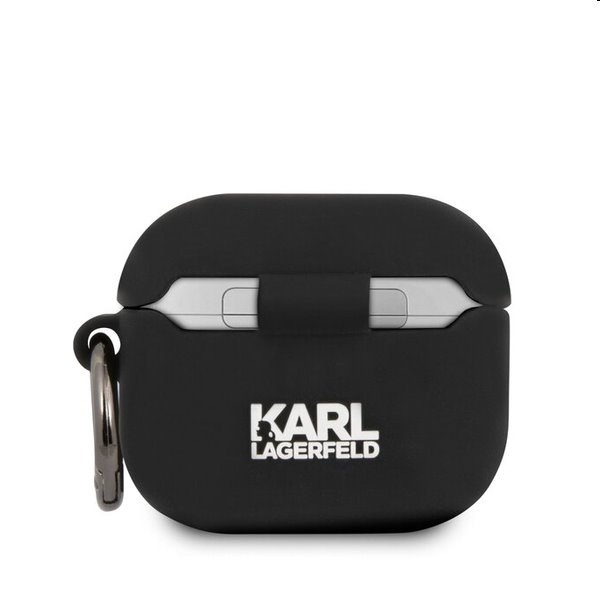 Karl Lagerfeld Rue St Guillaume silikonový obal pro Apple AirPods 3, čieré Karl Lagerfeld Rue St Guillaume silikonový obal pro Apple AirPods 3, čieré