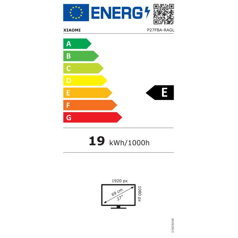 Xiaomi A27i EU Monitor FHD IPS 16:9 100Hz 250nits 6ms HDMI,DP