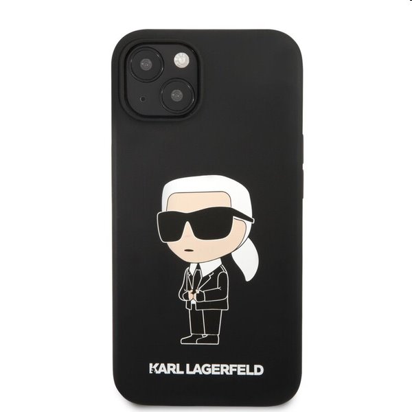 Zadní Kryt Karl Lagerfeld Liquid Silicone Ikonik NFT pro Apple iPhone 13, černé Zadní Kryt Karl Lagerfeld Liquid Silicone Ikonik NFT pro Apple iPhone 13, černé