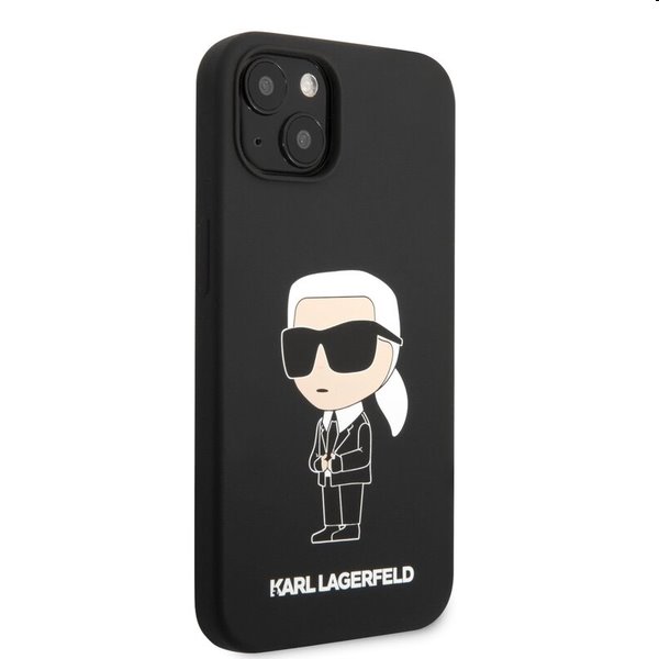 Zadní Kryt Karl Lagerfeld Liquid Silicone Ikonik NFT pro Apple iPhone 13, černé Zadní Kryt Karl Lagerfeld Liquid Silicone Ikonik NFT pro Apple iPhone 13, černé
