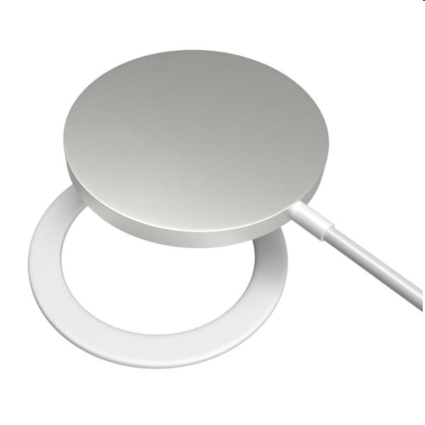 FIXED Magnetická nálepka na mobilní telefon pro použití technologie MagSafe, bílá