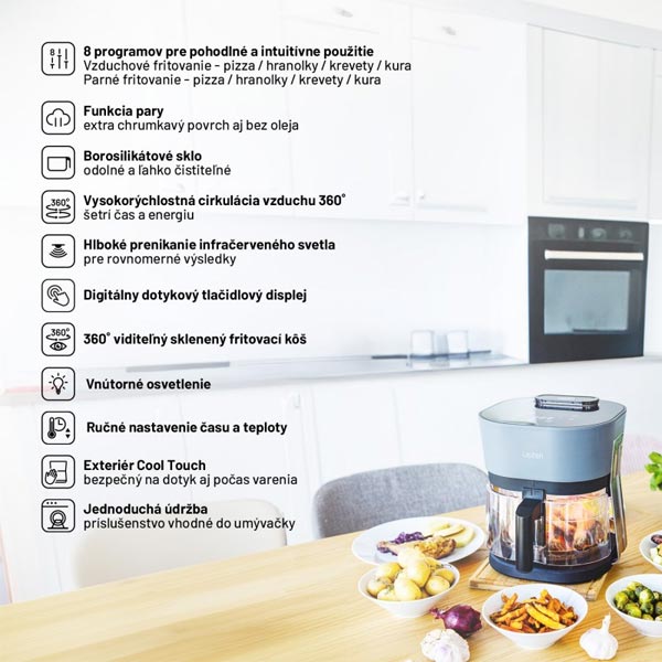 Lauben Glass&SteamAir Fryer 4500BG