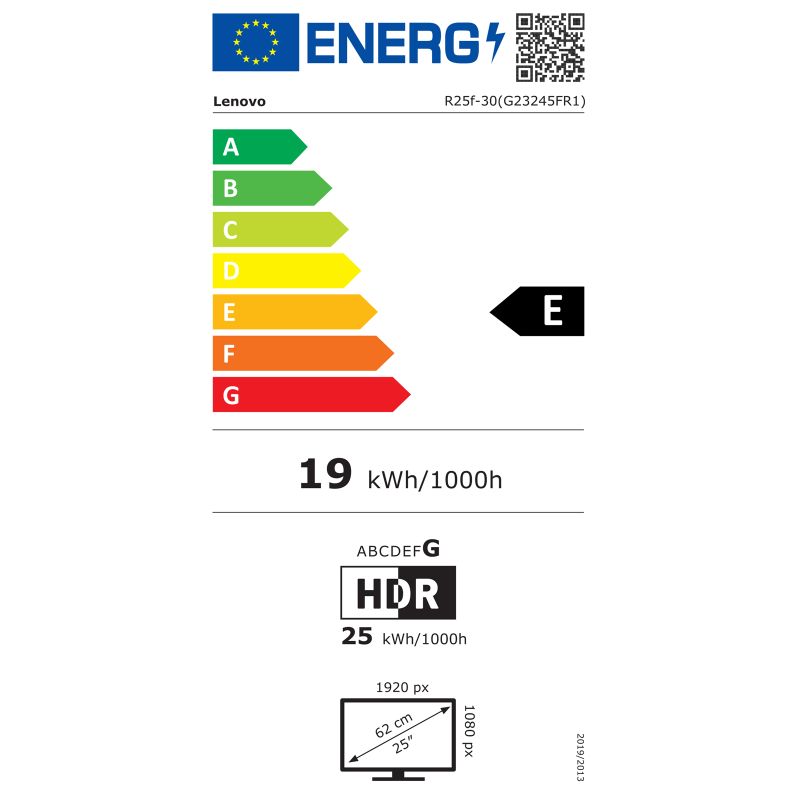 Lenovo Legion R25f-30  24.5"FHD VA 16:9 240Hz 380nits 3000:1 1ms HDMI,DP Pivot Black