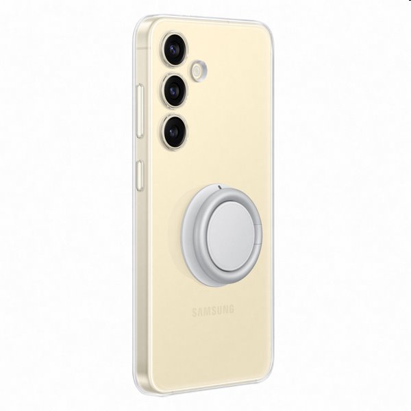 Pouzdro Clear Gadget pro Samsung Galaxy S24, transparent (s odnímatelným úchytem)