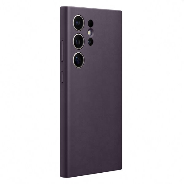 Pouzdro Leather Cover pro Samsung S24 Ultra, dark violet