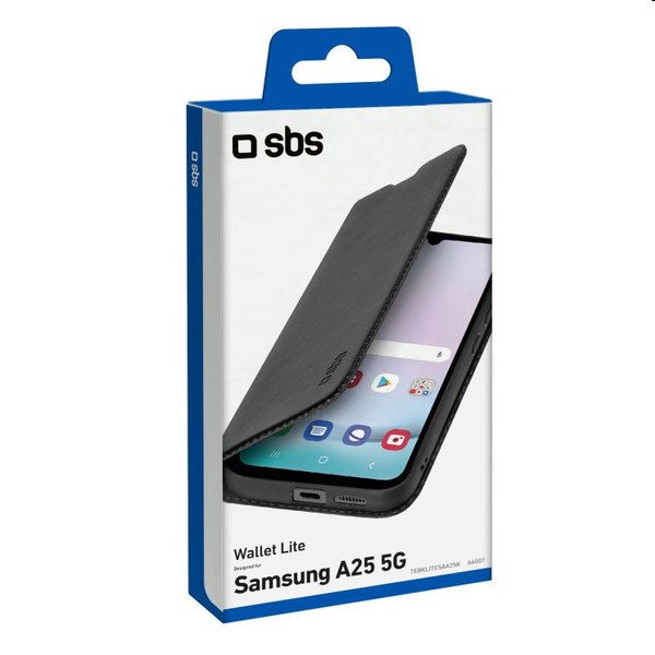 Pouzdro SBS Book Wallet Lite pro Samsung Galaxy A25 5G, černé