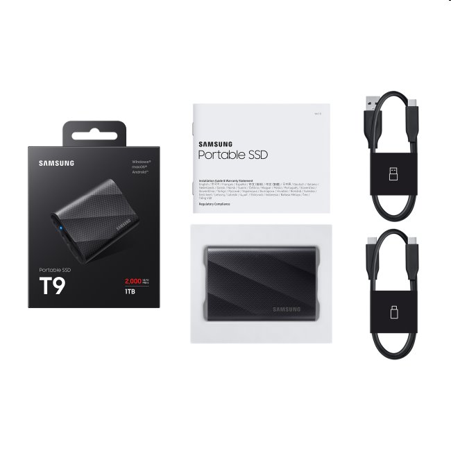 Samsung SSD T9, 1TB, USB 3.2, black