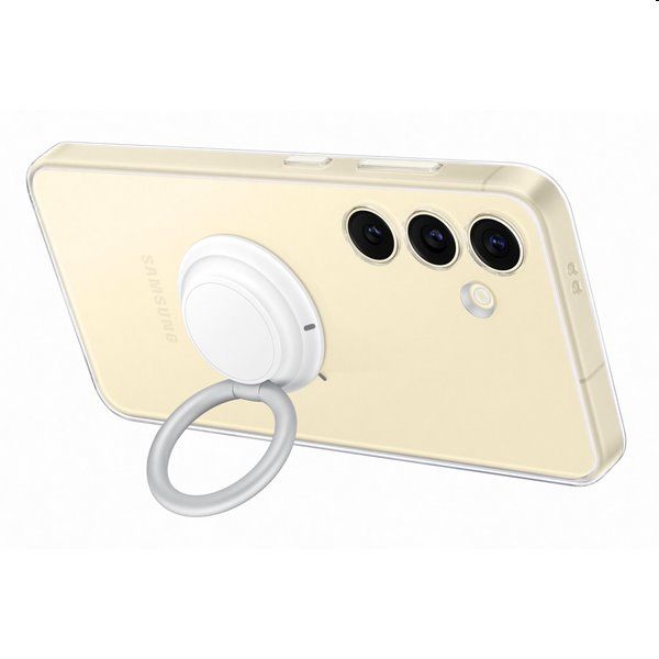 Pouzdro Clear Gadget pro Samsung Galaxy S24, transparent (s odnímatelným úchytem) Pouzdro Clear Gadget pro Samsung Galaxy S24, transparent (s odnímatelným úchytem)