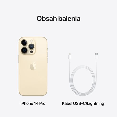 Apple iPhone 14 Pro 256GB, gold, Třída B - použito, záruka 12 měsíců