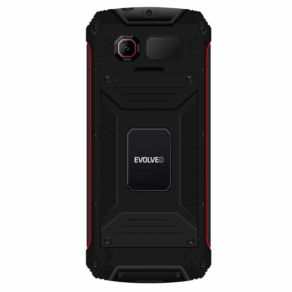 Evolveo StrongPhone W4, vodotěsný odolný Dual SIM telefon, černo-červený