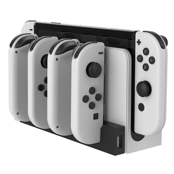 Nabíjecí stanice iPega 9186 pro Nintendo Switch Joy-con, white/black