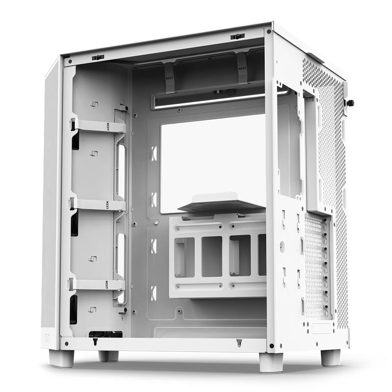 NZXT case H6 Flow / 3x120 mm fan / glass / mesh panel / white NZXT case H6 Flow / 3x120 mm fan / glass / mesh panel / white