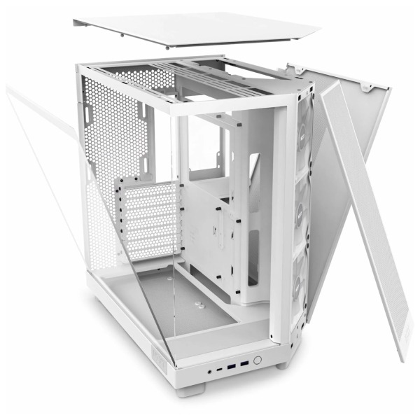 NZXT case H6 Flow RGB / 3x120 mm fan / glass / mesh panel / white NZXT case H6 Flow RGB / 3x120 mm fan / glass / mesh panel / white