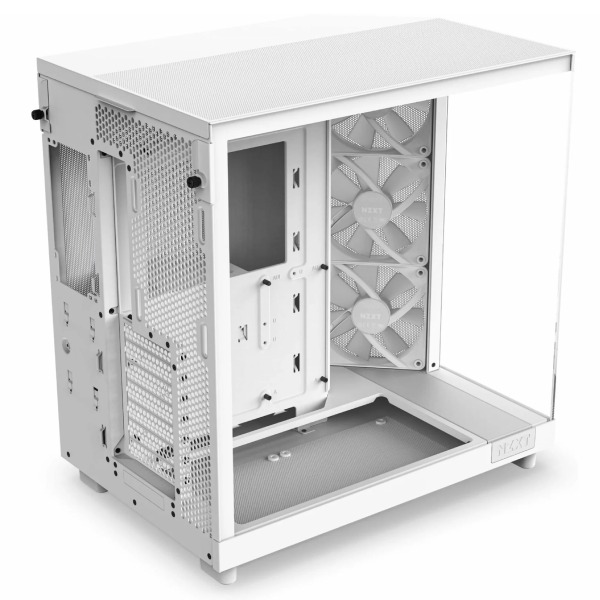 NZXT case H6 Flow RGB / 3x120 mm fan / glass / mesh panel / white