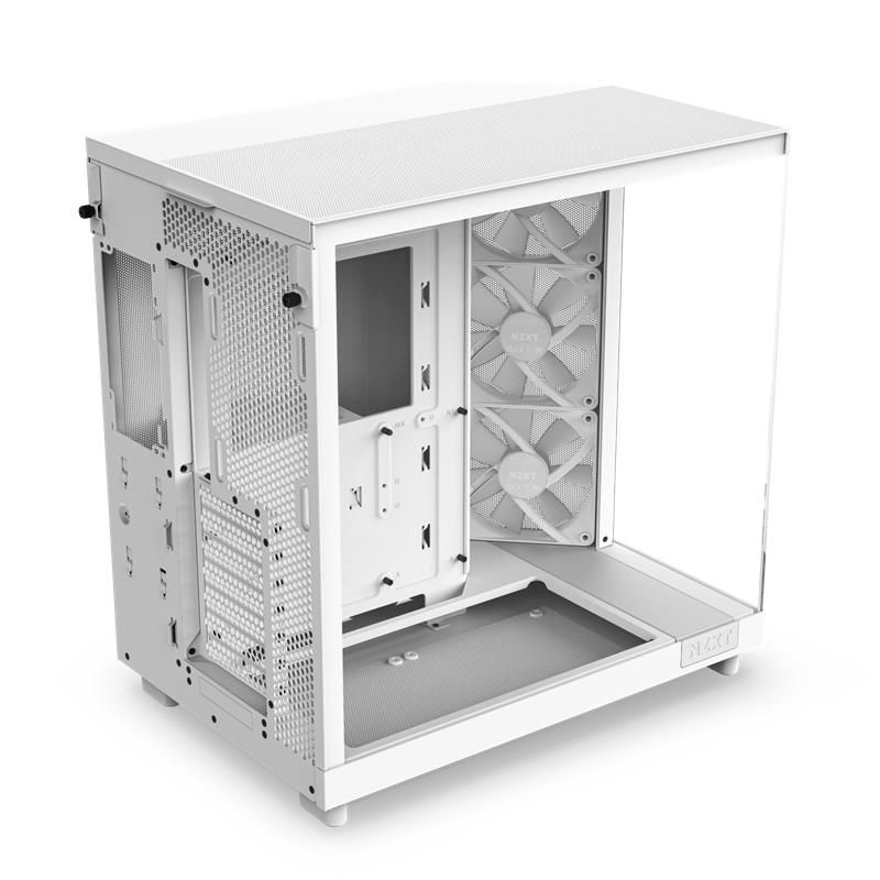 NZXT case H6 Flow RGB / 3x120 mm fan / glass / mesh panel / white NZXT case H6 Flow RGB / 3x120 mm fan / glass / mesh panel / white