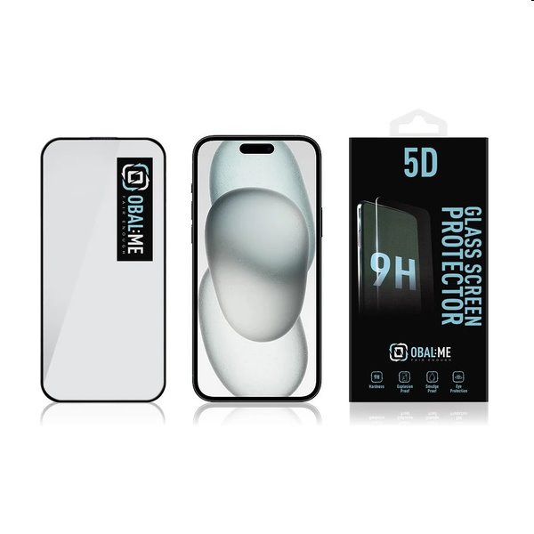 OBAL:ME 5D Ochranné tvrzené sklo pro Apple iPhone 15, black OBAL:ME 5D Ochranné tvrzené sklo pro Apple iPhone 15, black