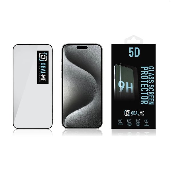 OBAL:ME 5D Ochranné tvrzené sklo pro Apple iPhone 15 Pro Max, black OBAL:ME 5D Ochranné tvrzené sklo pro Apple iPhone 15 Pro Max, black