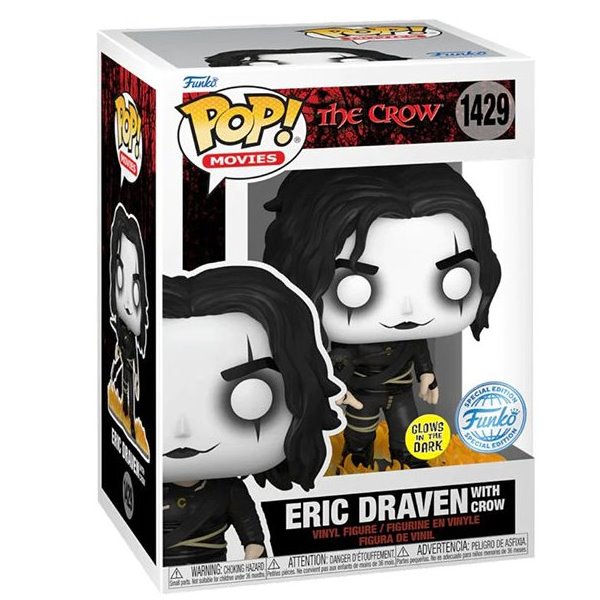 POP! Movies: Eric Draven with Crow (The Crow) Special Edition (Glows in The Dark)