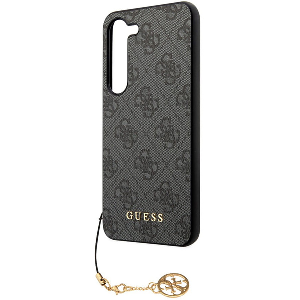 Pouzdro Guess 4G Charms pro Samsung Galaxy S24, šedé Pouzdro Guess 4G Charms pro Samsung Galaxy S24, šedé