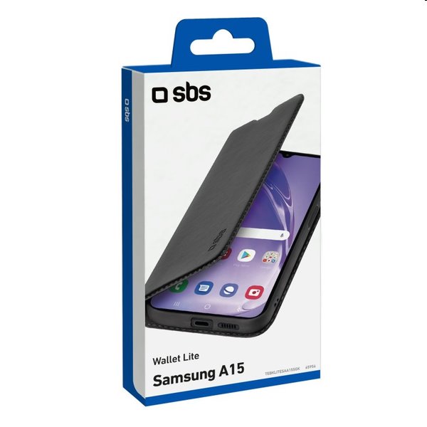 Pouzdro SBS Book Wallet Lite pro Samsung Galaxy A15 5G, černé