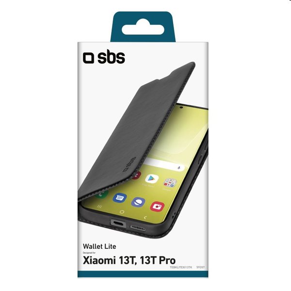 Pouzdro SBS Book Wallet Lite pro Xiaomi 13T/13T Pro, černé