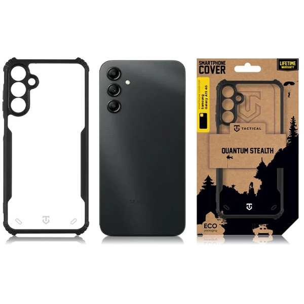 Pouzdro Tactical Quantum Stealth pro Samsung Galaxy A15 4G/A15 5G, transparentní/černé