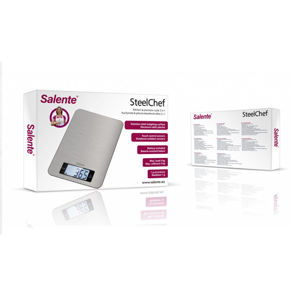 Salente SteelChef, kuchyňská váha, nerezová Salente SteelChef, kuchyňská váha, nerezová