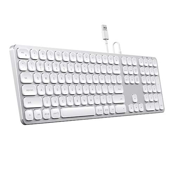 Satechi klávesnice Aluminium Wired USB Keyboard pre Mac, stříbrná