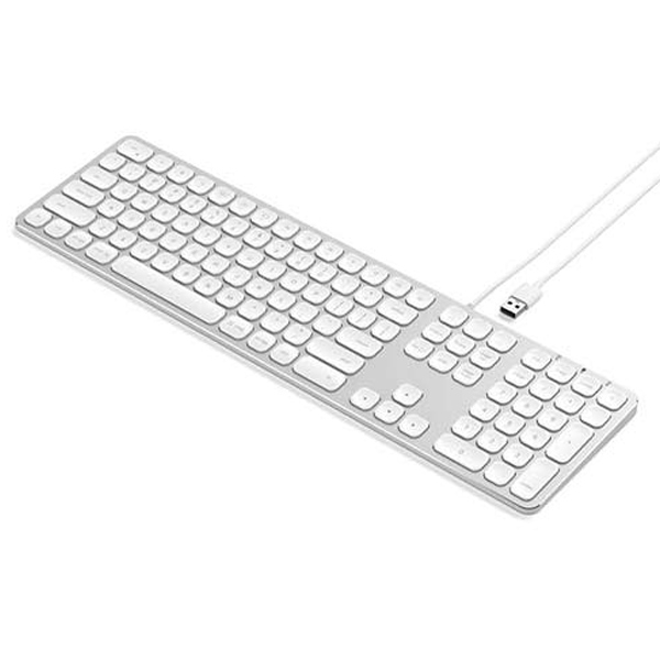 Satechi klávesnice Aluminium Wired USB Keyboard pre Mac, stříbrná