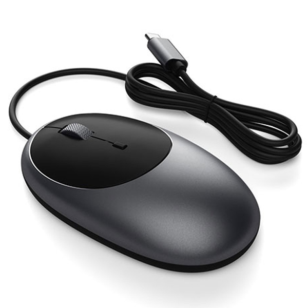Satechi myš C1 USB-C Wired Mouse, šedá