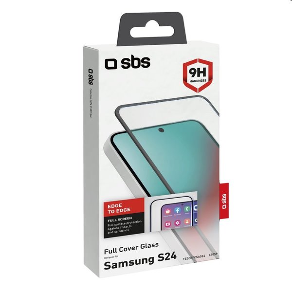 Tvrzené sklo SBS Full Cover pro Samsung Galaxy S24 5G, černé