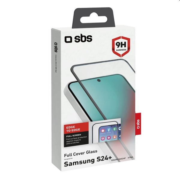 Tvrzené sklo SBS Full Cover pro Samsung Galaxy S24 Plus, černé