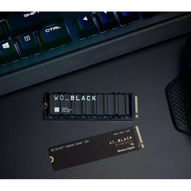 WD Black SN850X SSD 1TB M.2 NVMe Gen4 7300/6300 MBps with Heatsink (PS5 ready)