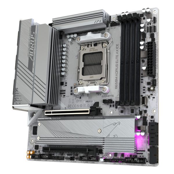Gigabyte AORUS B650M ELITE AX ICE základní deska, AMD B650, AM5, 4xDDR5, mATX