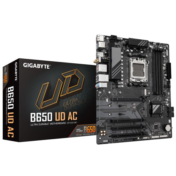 Gigabyte B650 UD AC základní deska, AMD B650, AM5, 4xDDR5, ATX