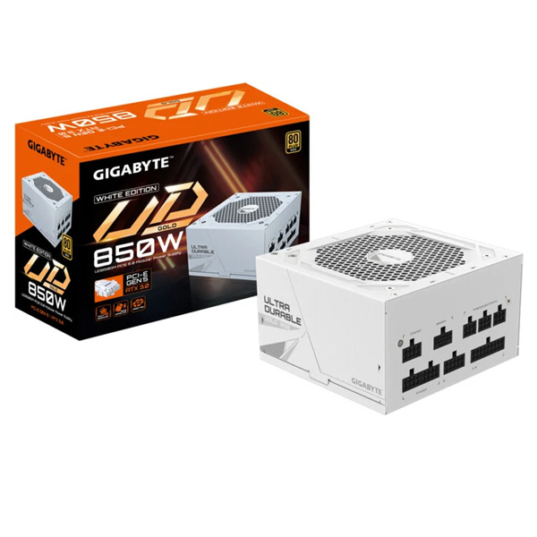 Gigabyte Zdroj UD850GM PG5W 850 W 80 Plus GOLD, modulární, bílý Gigabyte Zdroj UD850GM PG5W 850 W 80 Plus GOLD, modulární, bílý