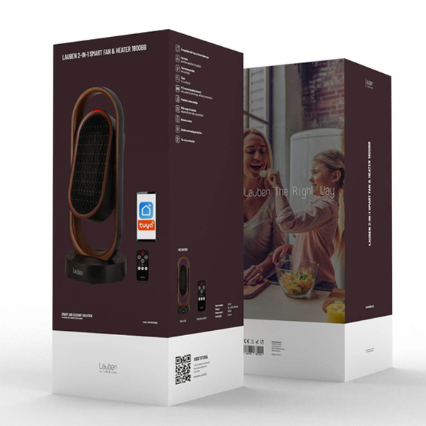 Lauben Smart ventilátor a ohřívač 2v1 1800BB, černý